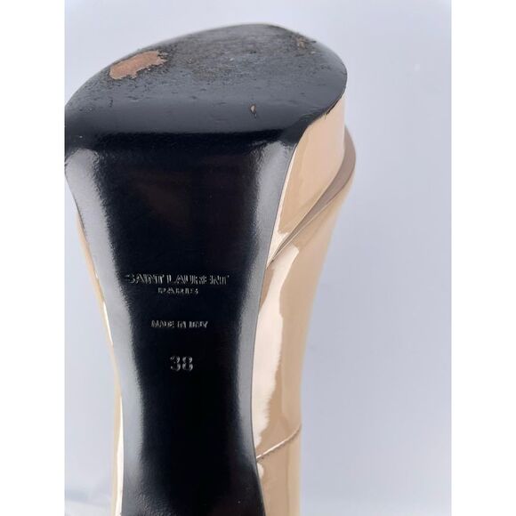 Yves Saint Laurent Janis Heels in Nude Patent - Picture 8 of 12
